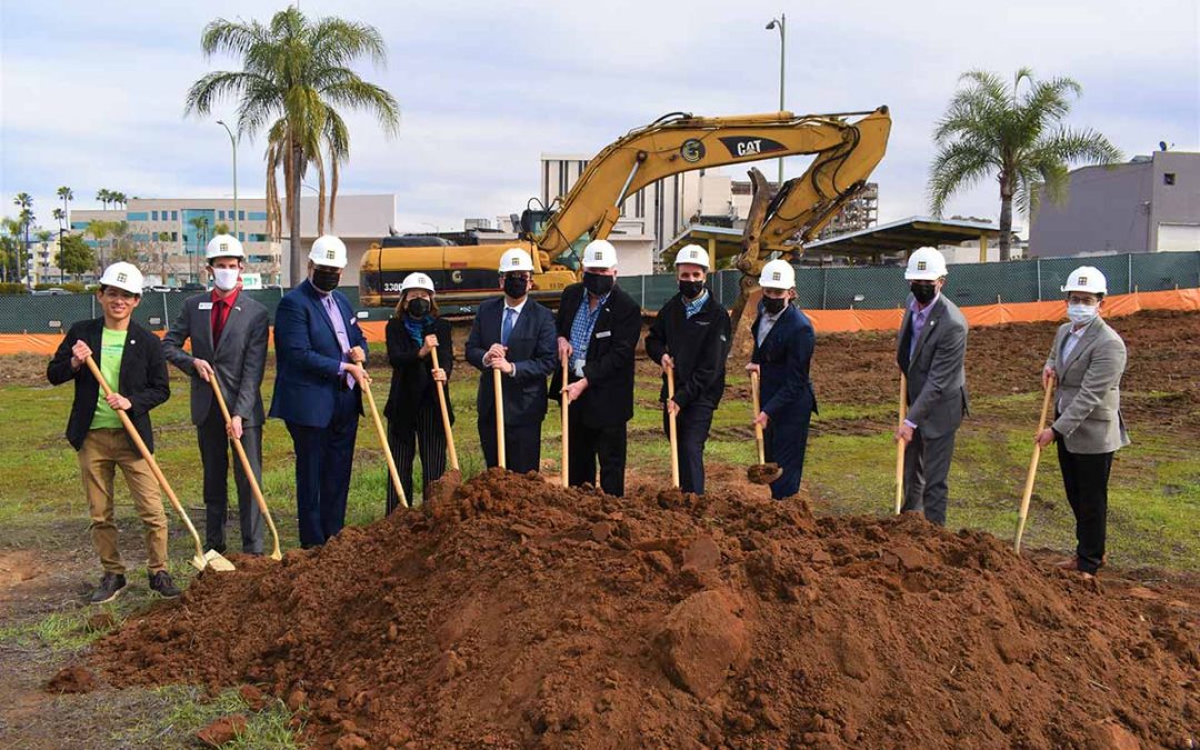 National CORE and San Diego Community Housing Corporation andEscondido City Officals put shovels into the ground at Valley Senior Village groundbreaking