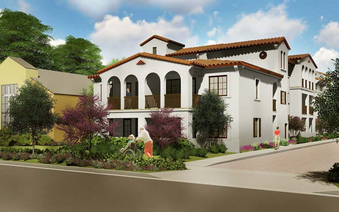Architect rendering of Orchard View Gardens in Buena Park, California
